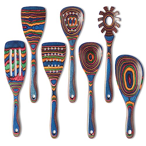 Colorful Wooden Kitchen Utensils