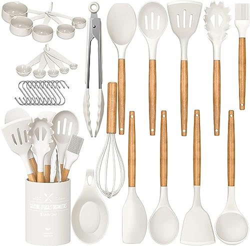 Kitchen Utensils Wood White