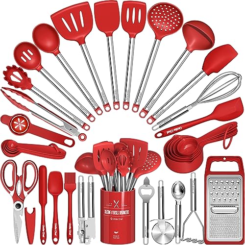 Red Kitchen Cooking Utensils
