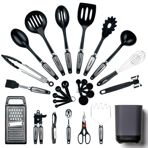 Silicone Kitchen Utensil Set With Holder