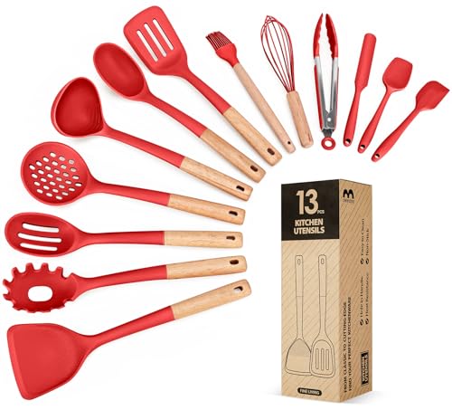 Vintage Red Handled Kitchen Utensils